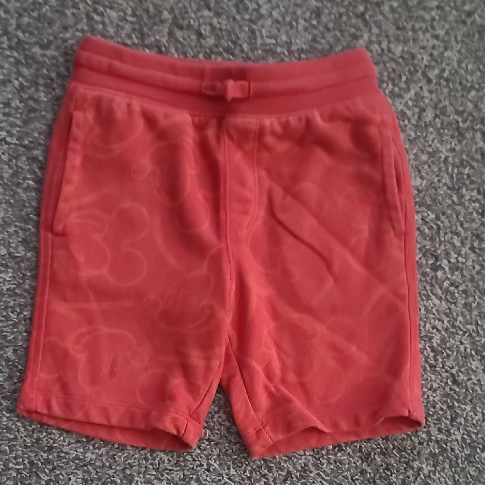 Coral Elastic Waist Mid-Thigh Casual Shorts
